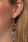 Sophisticated Starlet - Red Earrings - Paparazzi Accessories Earrings Bedazzle Me Pretty Mobile Fashion Boutique
