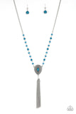Soul Quest - Blue Necklace - Paparazzi Accessories Necklace Bedazzle Me Pretty Mobile Fashion Boutique