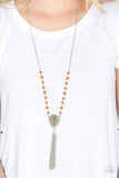 Soul Quest - Orange Necklace - Paparazzi Accessories Necklace Bedazzle Me Pretty Mobile Fashion Boutique