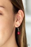 Soul Quest - Red Necklace - Paparazzi Accessories Necklace Bedazzle Me Pretty Mobile Fashion Boutique