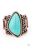 Soul Trek - Copper Ring - Paparazzi Accessories Ring Bedazzle Me Pretty Mobile Fashion Boutique