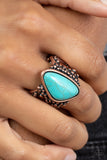 Soul Trek - Copper Ring - Paparazzi Accessories Ring Bedazzle Me Pretty Mobile Fashion Boutique