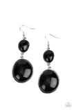 Soulful Samba - Black Earrings - Paparazzi Accessories Earrings Bedazzle Me Pretty Mobile Fashion Boutique