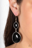 Soulful Samba - Black Earrings - Paparazzi Accessories Earrings Bedazzle Me Pretty Mobile Fashion Boutique