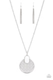South Beach Beauty - White Necklace - Paparazzi Accessories Necklace Bedazzle Me Pretty Mobile Fashion Boutique