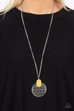 South Beach Beauty - Yellow Necklace - Paparazzi Accessories Necklace Bedazzle Me Pretty Mobile Fashion Boutique