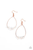 South Beach Serenity - Copper Earrings - Paparazzi Accessories Earrings Bedazzle Me Pretty Mobile Fashion Boutique