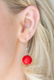 South Shore Sensation - Red Necklace - Paparazzi Accessories Necklace Bedazzle Me Pretty Mobile Fashion Boutique