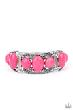 Southern Splendor - Pink Bracelet - Paparazzi Accessories Bracelet Bedazzle Me Pretty Mobile Fashion Boutique