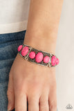 Southern Splendor - Pink Bracelet - Paparazzi Accessories Bracelet Bedazzle Me Pretty Mobile Fashion Boutique