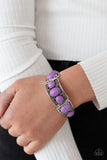 Southern Splendor - Purple Bracelet - Paparazzi Accessories Bracelet Bedazzle Me Pretty Mobile Fashion Boutique