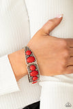 Southern Splendor - Red Bracelet - Paparazzi Accessories Bracelet Bedazzle Me Pretty Mobile Fashion Boutique