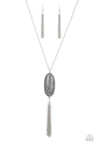 Southern Stroll - Silver Necklace - Paparazzi Accessories Necklace Bedazzle Me Pretty Mobile Fashion Boutique