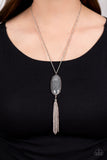 Southern Stroll - Silver Necklace - Paparazzi Accessories Necklace Bedazzle Me Pretty Mobile Fashion Boutique
