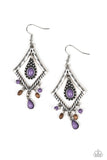 Southern Sunsets - Purple Earrings - Paparazzi Accessories Earrings Bedazzle Me Pretty Mobile Fashion Boutique