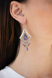 Southern Sunsets - Purple Earrings - Paparazzi Accessories Earrings Bedazzle Me Pretty Mobile Fashion Boutique