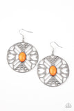 Southwest Walkabout - Orange Earrings - Paparazzi Accessories Earrings Bedazzle Me Pretty Mobile Fashion Boutique