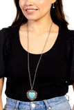 Southwestern Sentiment - Blue Necklace - Paparazzi Accessories Necklace Bedazzle Me Pretty Mobile Fashion Boutique