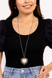 Southwestern Sentiment - White Necklace - Paparazzi Accessories Necklace Bedazzle Me Pretty Mobile Fashion Boutique