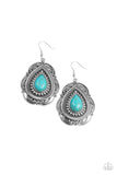 Southwestern Soul - Blue Earrings - Paparazzi Accessories Earrings Bedazzle Me Pretty Mobile Fashion Boutique