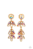 Space Age Sparkle - Gold Post Earrings - Paparazzi Accessories Post Earrings Bedazzle Me Pretty Mobile Fashion Boutique