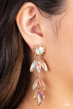 Space Age Sparkle - Gold Post Earrings - Paparazzi Accessories Post Earrings Bedazzle Me Pretty Mobile Fashion Boutique