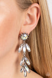 Space Age Sparkle - Yellow Post Earrings - Paparazzi Accessories Post Earrings Bedazzle Me Pretty Mobile Fashion Boutique
