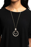 Spanish Sizzle - Gold Necklace - Paparazzi Accessories Necklace Bedazzle Me Pretty Mobile Fashion Boutique