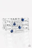 Sparkle Showdown - Blue Ring - Paparazzi Accessories Ring Bedazzle Me Pretty Mobile Fashion Boutique