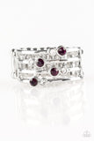 Sparkle Showdown - Purple Ring - Paparazzi Accessories Ring Bedazzle Me Pretty Mobile Fashion Boutique