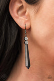 Sparkle Stream - Black Earrings - Paparazzi Accessories Earrings Bedazzle Me Pretty Mobile Fashion Boutique