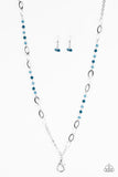 Sparkling Sophistication - Blue Lanyard - Paparazzi Accessories Lanyard Bedazzle Me Pretty Mobile Fashion Boutique