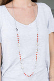 Sparkling Sophistication - Orange Necklace - Paparazzi Accessories Necklace Bedazzle Me Pretty Mobile Fashion Boutique