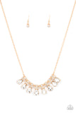 Sparkly Ever After - Gold Necklace - Paparazzi Accessories Necklace Bedazzle Me Pretty Mobile Fashion Boutique