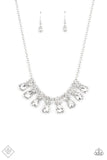 Sparkly Ever After - White Necklace - Paparazzi Accessories Necklace Bedazzle Me Pretty Mobile Fashion Boutique