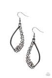 Sparkly Side Effects - Black Earrings - Paparazzi Accessories Earrings Bedazzle Me Pretty Mobile Fashion Boutique