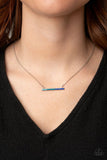 Sparkly Spectrum - Blue Necklace - Paparazzi Accessories Necklace Bedazzle Me Pretty Mobile Fashion Boutique