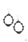 Sparkly Status - Black Earrings - Paparazzi Accessories Earrings Bedazzle Me Pretty Mobile Fashion Boutique