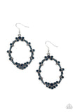 Sparkly Status - Blue Earrings - Paparazzi Accessories Earrings Bedazzle Me Pretty Mobile Fashion Boutique