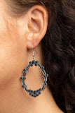 Sparkly Status - Blue Earrings - Paparazzi Accessories Earrings Bedazzle Me Pretty Mobile Fashion Boutique