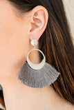Spartan Spirit - Silver Earrings - Paparazzi Accessories Earrings Bedazzle Me Pretty Mobile Fashion Boutique