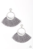 Spartan Spirit - Silver Earrings - Paparazzi Accessories Earrings Bedazzle Me Pretty Mobile Fashion Boutique