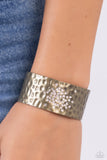 Speckled Sparkle - Brass Bracelet - Paparazzi Accessories Bracelet Bedazzle Me Pretty Mobile Fashion Boutique
