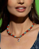 Speckled Story - Red Necklace - Paparazzi Accessories Necklace Bedazzle Me Pretty Mobile Fashion Boutique