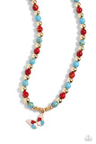 Speckled Story - Red Necklace - Paparazzi Accessories Necklace Bedazzle Me Pretty Mobile Fashion Boutique