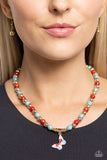 Speckled Story - Red Necklace - Paparazzi Accessories Necklace Bedazzle Me Pretty Mobile Fashion Boutique