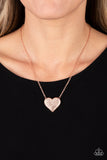 Spellbinding Sweetheart - Copper Necklace - Paparazzi Accessories Necklace Bedazzle Me Pretty Mobile Fashion Boutique