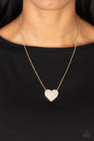 Spellbinding Sweetheart - Gold Necklace - Paparazzi Accessories Necklace Bedazzle Me Pretty Mobile Fashion Boutique