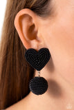 Spherical Sweethearts - Black Post Earrings - Paparazzi Accessories Post Earrings Bedazzle Me Pretty Mobile Fashion Boutique