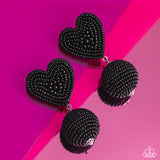 Spherical Sweethearts - Black Post Earrings - Paparazzi Accessories Post Earrings Bedazzle Me Pretty Mobile Fashion Boutique